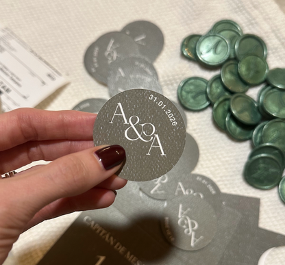 50  Mini tags en círculos